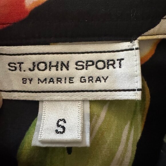St. John Sport by Marie Gray Hawiian Floral Print Shacket - Picture 7 of 8